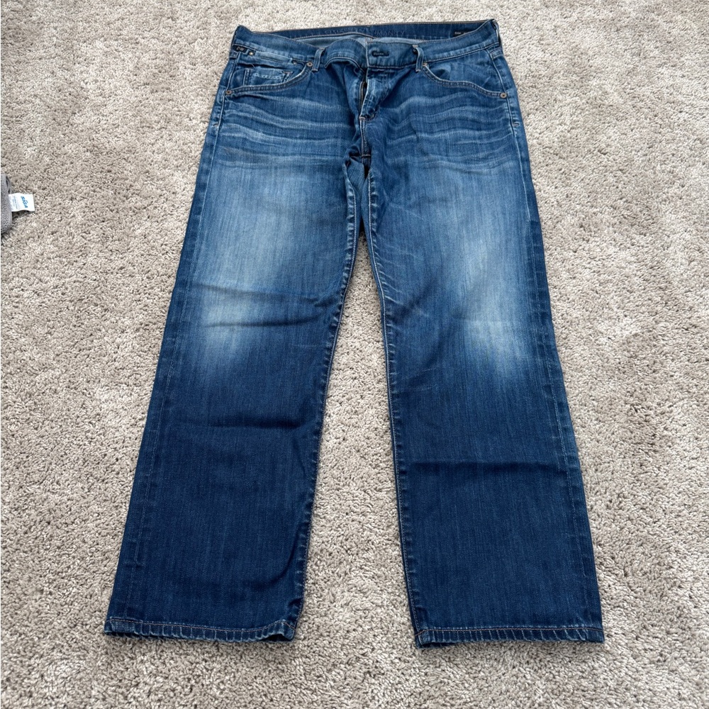 Citizens of Humanity Dylan Drop Rise Cropped Jeans Med Wash Designer Denim 31